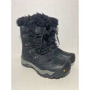 Keen Womens Boot Sunriver High Winter Sz 7 Black WP 200 Gram Insulated Dry Tech